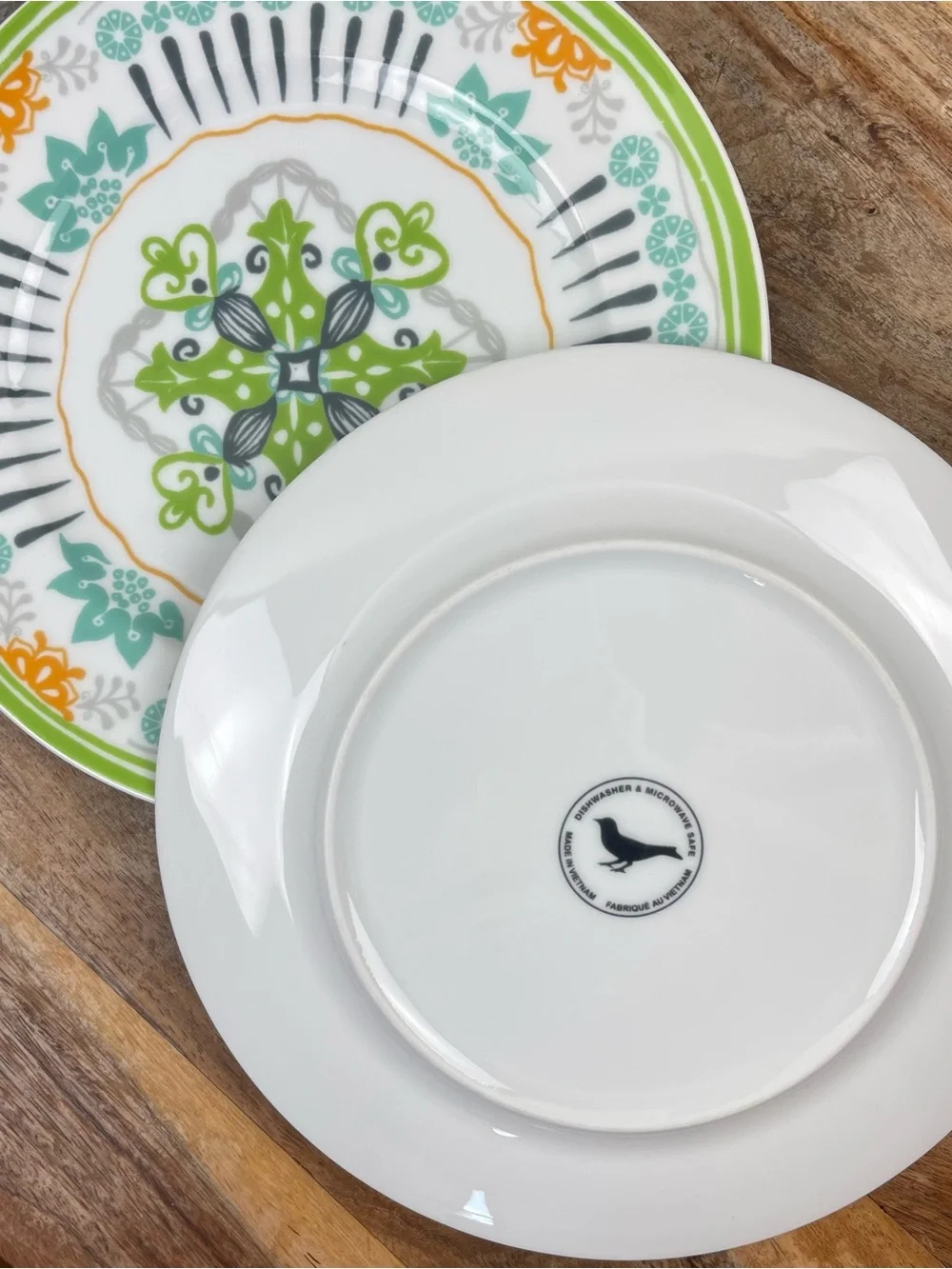 Anthropologie l Moroccan Agata Mandala Floral Design Salad Dessert Plate 8 Inch